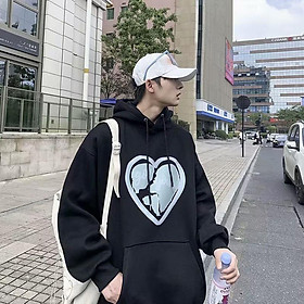 Áo Hoodie Tay Dài Dáng Rộng Họa Tiết Graffiti Vintage Thời Trang Cho Nam Giới Size M-3XL