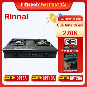 Bếp Gas Dương Đôi Rinnai RV-367(G)N Tặng kèm 1 bộ van và dây gas- Hãng chính hãng