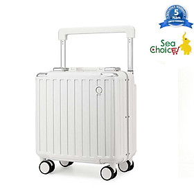 Hình ảnh Vali du lịch cabin Sea Choice Khung nhôm chất liệu PC có khóa TSA bền đẹp Size 18'' Vali nhỏ Bảo Hành 5 Năm dây kéo YKK