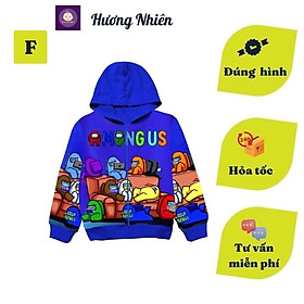 Áo khoác trẻ em Among Us từ 23-60kg- Thun cotton da cá thoáng mát - Hương Nhiên