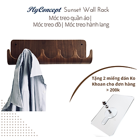 Mua Móc treo quần áo gỗ uốn cong Sunset Wall Rack - Gỗ Walnut