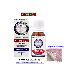 Bioamicus Vitamin D3 giúp bé chống còi xương, phát triển chiều cao tối đa.