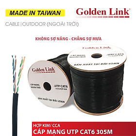 Mua Cáp Mạng đi ngoài trời CAT6 UTP CCA Outdoor Golden Link - Màu đen - 305M - Hàng chính hãng