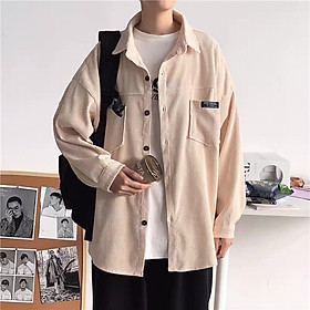 Áo Sơ Mi Nhung TĂM Unisex Form Rộng - Áo Sơ Mi Nam Nữ phong cách Ulzzang Hàn Quốc dáng rộng