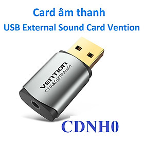 Card âm thanh chuyển Usb ra 1 cổng 3.5mm hỗ trợ mic Vention CDNH0 / CDJHB / CDZB0 - Hàng chính hãng