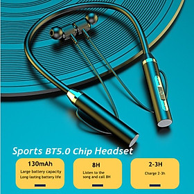 Mua Tai Nghe Bluetooth 5.0 TWS Không Dây Đeo Cổ Có Micro Giảm Tiếng Ồn - earphone - headphone