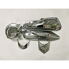 FULL ỐP TRANG TRÍ CHO XE VISION 2015 - 2018 ( TRẮNG INOX - ĐEN CARBON ) CAO CẤP