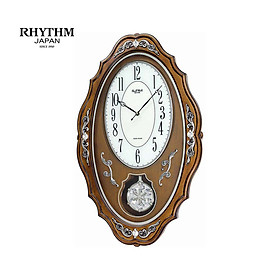 Đồng hồ treo tường Rhythm COMFORT SWING PENDULUM CMJ462CR06 (Kích thước 36.0 x 58.0 x 11.0cm) Vỏ màu nâu
