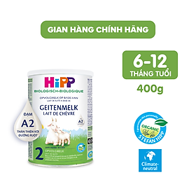 Sữa dê HiPP Organic 400g - Nhập khẩu Đức, giúp bé phát triển chiều cao, trí não, tăng cường hấp thu