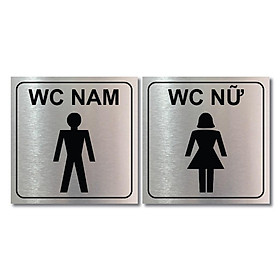 Bảng chỉ dẫn WC, hướng dẫn nhà vệ sinh, toilet nam nữ cho nhà hàng, khách sạn BH