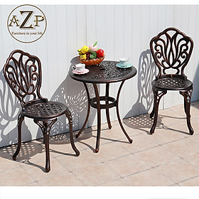 Mua Bộ Bàn Ghế 60cm Sân Vườn Ngoài Trời Outdoor Ban Công (100% Nhôm Đúc) Hàng Nhập Khẩu 100