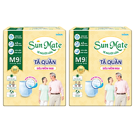 Combo 2 Tã Quần Người Lớn Sunmate Mềm Mại M9 (9 Miếng)