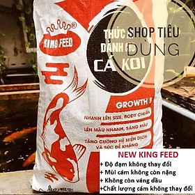 cám king feed,cám cá koi king feed, thức ăn cá koi 42% đạm, mẫu mới 2021