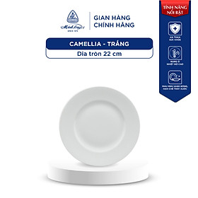 Mua Dĩa Tròn Sứ Minh Long 22 cm - Camellia - Trắng