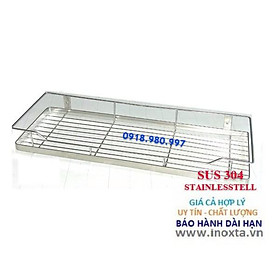 Kệ inox 304, kệ phòng tắm, kệ gia vị 1 tầng inox 304 GV60