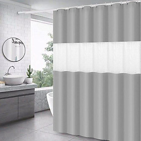 Rèm phòng tắm cao cấp 3D PEVA 180x200cm - Xám - HanruiOffical