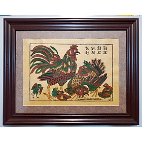 Mua TRANH DÂN GIAN ĐÔNG HỒ - GÀ HOA HỒNG -GÀ DẠ XƯỚNG - GÀ ĐÀN MẸ CON