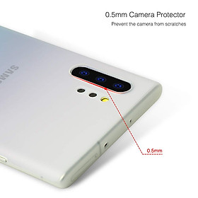 Ốp lưng nhám siêu mỏng 0.3mm cho Samsung Galaxy Note 10 Plus hiệu Memumi có gờ bảo vệ camera - Hàng nhập khẩu