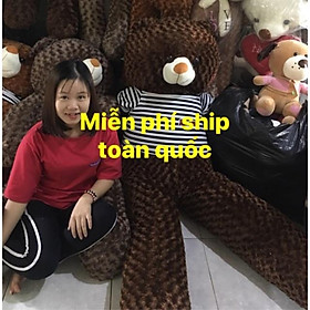 Gấu bông Tedy khổ 1m8 Bông gòn ảnh thật 100% ( Shop miễn ship)