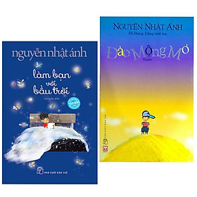 Combo sách Nguyễn Nhật Ánh : Làm bạn với bầu trời + Đảo mộng mơ ( tặng kèm BOOKMARK HAPPY LIFE )