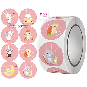 100 Tem nhãn dán cảm ơn thank you 2.5cm 3.8cm dán keo sẵn