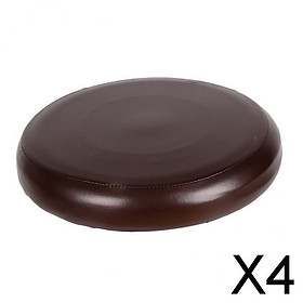 4xHome Bar Stool Covers PU Leather Round Chair Seat Cushions Sleeves Coffee
