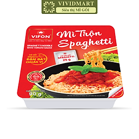 VIFON - Mì khay trộn Vifon hương vị Spaghetti (có gói xốt Saghetti), Mì xào spaghetti Vifon khay (90g/khay)