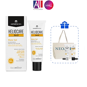 Kem chống nắng chống nước Heliocare 360 water gel 50ml TẶNG Sample Heliocare (Nhập khẩu)