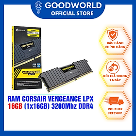 Ram PC Corsair Vengeance LPX 16GB 3200MHz DDR4 (1x16GB) CMK16GX4M1E3200C16 - Hàng Chính Hãng