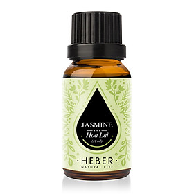Tinh Dầu Hoa Lài Jasmine Essential Oil Heber | 100% Thiên Nhiên Nguyên Chất Cao Cấp | Nhập Khẩu Từ Ấn Độ | Kiểm Nghiệm Quatest 3 | Xông Thơm Phòng | Hương Dịu Nhẹ