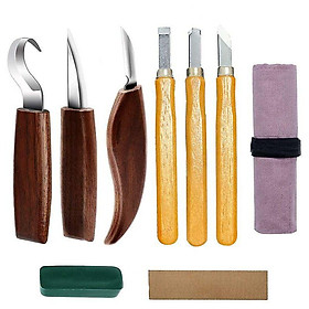 Bộ dụng cụ điêu khắc gỗ tập hợp các con dao điêu khắc gỗ bằng dao cắt (9 miếng)