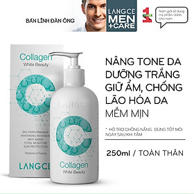 COLLAGEN SKIN WHITE TRẮNG DA TOÀN THÂN GIỮ ẨM MỀM MỊN 250ml LANGCE DÀNH CHO NAM