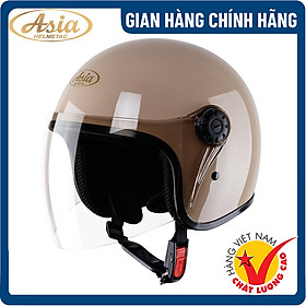 Mũ Bảo Hiểm 3/4 Có Kính - Asia MT-124K - Hàng Chính Hãng, Bảo Hành 1 năm