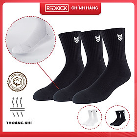 Combo 3 đôi Tất thể thao Redikick Cổ cao R365 Sợi Cotton Cao Cấp Vớ Nam Nữ Unisex có đệm Cushion Chống hôi chân, Thoáng khí, Thấm mồ hôi phù hợp chơi Bóng Rổ Bóng đá Bóng Chuyền Tennis Chạy Bộ Đá banh - Hàng Chính Hãng