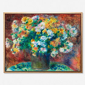 Hình ảnh  Tranh canvas trang trí treo tường danh hoạ tĩnh vật hoa - Chrysanthemums