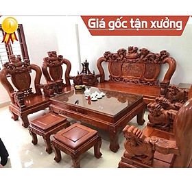 Mua ghế đỉnh nghê gỗ hương đá cột 14