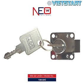 Khóa tủ, Khóa cốp Newneo chất liệu kim loại-màu Bạc