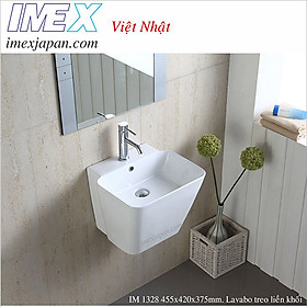 Mua Chậu lavabo treo tường liền khối men sứ phủ nano chống bám bẩn IMEX IM 1328