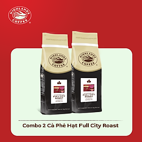 Combo 2 Cà Phê Hạt Full City Roast Highlands Coffee 1kg