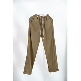 Quần thun xốp Soul unisex nam nữ, Quần dài ống rộng form suôn