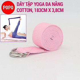 Dây tập yoga cotton dài 1,8m POPO YGT11 đa năng tập cơ tay, chân, lưng