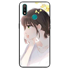 Ốp Lưng in cho Realme 3 Pro Mẫu Cô Gái Mắt Xanh - Hàng Chính Hãng