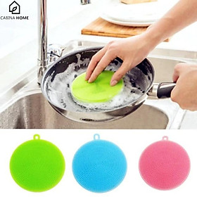 Mua Miếng giẻ rửa chén bát silicon kiêm lót tay lau chùi siêu sạch chống khuẩn