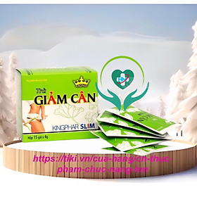 Trà  Hỗ trợ Giảm kg - Kingphar Slim, hộp 15 gói x4g, giúp kiểm soát cân nặng