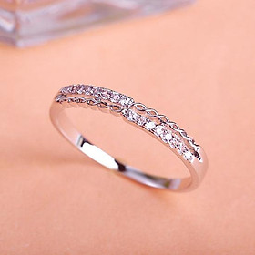 Nhẫn Bạc Đính Đá Kiểu Glosbe 4