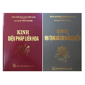 Kinh Địa Tạng Bồ Tát Bổn Nguyện + Kinh Diệu Pháp Liên Hoa (2 Quyển, Bìa Da)