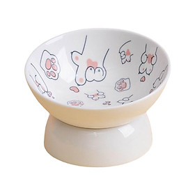 Raised Pet Feeder Water Drinking Bowl Dog Bowl Stable Elevated Cat Bowl