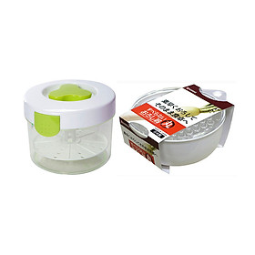 Combo Bộ Dụng Cụ Muối Dưa Cà: Hộp Muối Dưa Cà 3L + Bàn Nạo Kèm Bát Đựng - Nội Địa Nhật Bản