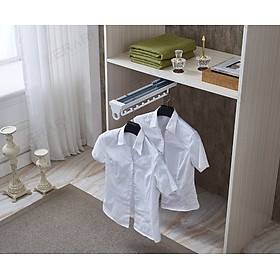 Phụ kiện của tủ áo (Mắc treo quần áo 8 nốt ray bi giảm chấn dòng thời trang White cao cấp thương hiệu Gerari)