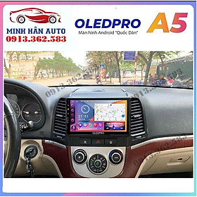Bộ màn hình OLEDPRO A5, A3 cho xe HUYNDAI SANTAFE 2008-2012, trọn bộ màn hình, mặt dưỡng,dây nguồn theo xe
